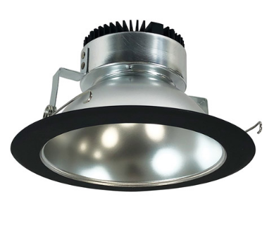 Nora Lighting NRM2-611L2030FDB 6” Marquise II Round Open Reflector, 2000lm / 24W LED, 3000K, Flood Beam Spread, Diffused Clear / Black Finish