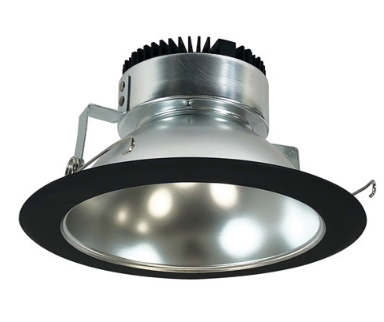 Nora Lighting NRM2-611L2027SDB 6” Marquise II Round Open Reflector, 2000lm / 24W LED, 2700K, Spot Beam Spread, Diffused Clear / Black Finish