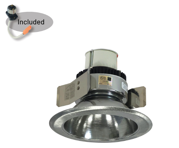 Nora Lighting NRMC2-51L0940MNN  5" Marquise II Round Open Reflector, Lumens 900lm/15W, Color Temperature 4000k, Medium, Natural Metal / Natural Metal Flange