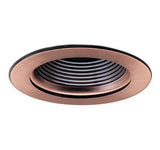 Nora Lighting NS-40BZBZ 4-Inch Stepped Baffle with Ring  Bronze Stepped Baffle with Bronze Metal Ring