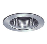 Nora Lighting NS-40 4-Inch Stepped Baffle with Ring White Stepped Baffle with White Metal Ring
