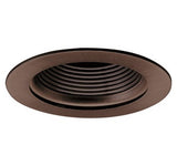 Nora Lighting NS-40BZBZ 4-Inch Stepped Baffle with Ring  Bronze Stepped Baffle with Bronze Metal Ring