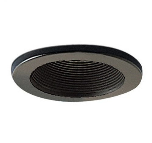 Nora Lighting NS-41 4 Inch Black Stepped with Ring - BuyRite Electric