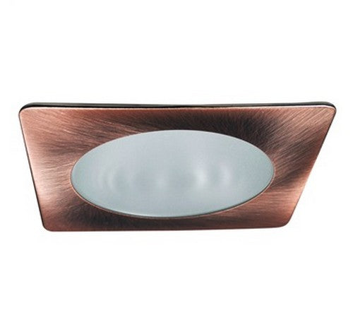 Nora Lighting NS-4926W 4" Frosted Flat Lens with Square Trim   Frosted Flat Lens with White Square Trim Finish