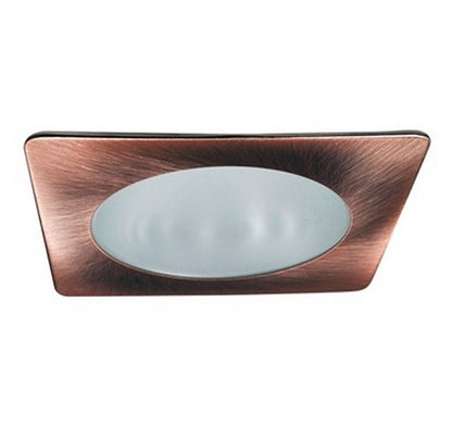 Nora Lighting NS-4926W 4" Frosted Flat Lens with Square Trim   Frosted Flat Lens with White Square Trim Finish