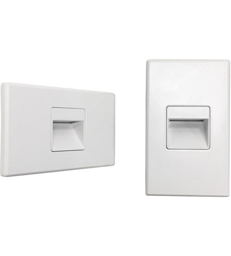 Nora Lighting NSW-720/30W Ari LED Step Light w/ Interchangeable Horizontal and Vertical Face Plates, 40lm, 2.5W, 90+ CRI, 3000K, White, 120V Non-Dimming