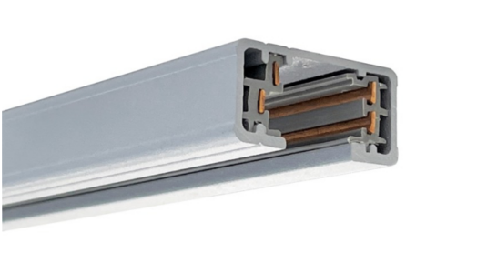 Nora Lighting NT-304SA 8 Foot One-Circuit Track System Halo Style, Silver Finish