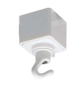 Nora Lighting NT-308W/L Utility Hook L-style Track, White Finish