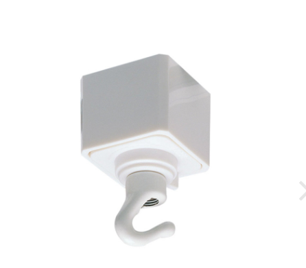 Nora Lighting NT-308W Utility Hook Track, White Finish