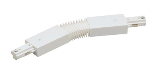 Nora Lighting NT-309W Single Circuit Track Flexible connector, White Finish