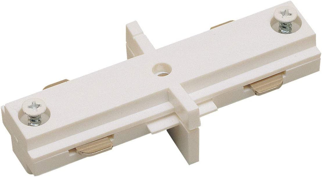 Nora Lighting NT-310W Single Circuit Straight Track Connector, White Finish