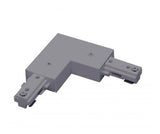 Nora Lighting NT-313S L Connector, 1 Circuit Track, Silver Finish