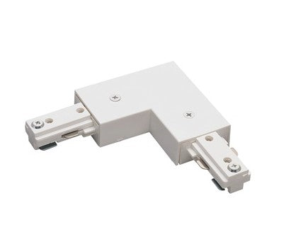 Nora Lighting NT-313W L Connector, 1 Circuit Track, White Finish