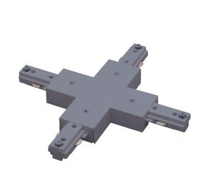 Nora Lighting NT-315S X Connector, 1 Circuit Track, Silver Finish