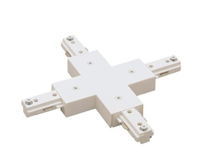 Nora Lighting NT-315W X Connector, 1 Circuit Track, White Finish