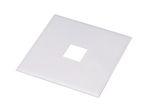 Nora Lighting NT-320W One Circuit 1 Light 5" Square Outlet Box Cover White Finish