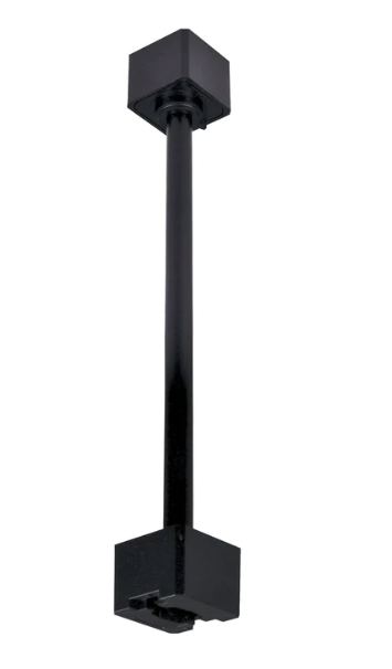 Nora Lighting NT-322B/J One or Two Circuit 18" Track Extension Rod J-style, Black Finish