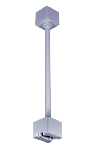 Nora Lighting NT-322S One or Two Circuit 18" Track Extension Rod, Silver Finish