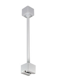Nora Lighting NT-322W/J One or Two Circuit 18" Track Extension Rod J-style, White Finish