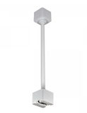 Nora Lighting NT-322W/L One or Two Circuit 18" Track Extension Rod L-style, White Finish