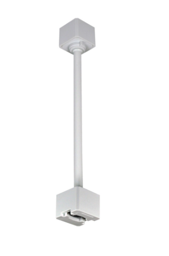 Nora Lighting NT-322W One or Two Circuit 18" Track Extension Rod, White Finish
