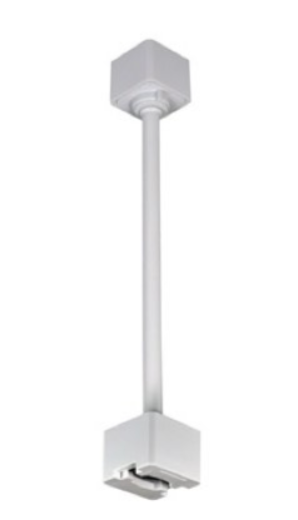Nora Lighting NT-325W One or Two Circuit 48" Track Extension Rod, White Finish