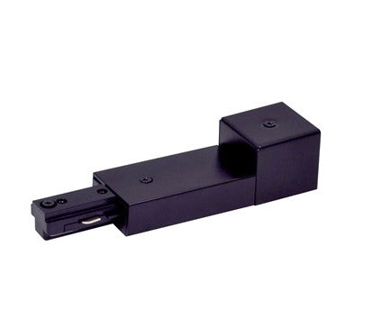 Nora Lighting NT-328B/L Live End Conduit Feed, Left Polarity 1 Circuit Track, Black Finish