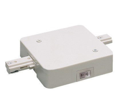 Nora Lighting NT-358W/7.5A In-Line Feed with Circuit Limiter, 7.5 Amps, 1 Circuit Track, White Finish