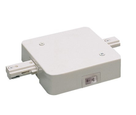 Nora Lighting NT-358W/4 In-Line Feed with Circuit Limiter, 4 Amps, 1 Circuit Track, White Finish