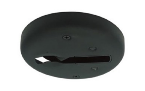 Nora Lighting NT-380B Round Monopoint Canopy for Track Head With/ Double Locking Adapter - Black Finish