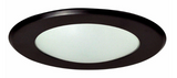 Nora Lighting NT-5025B 5" Frosted Dome Lens w/ Metal Trim & Bracket, Black Finish