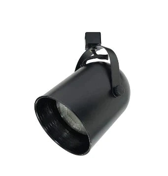 Nora Lighting NTH-131B/J BR40/PAR38 Roundback Cylinder with Black Baffle Track Light Black Finish J-Style Adapter
