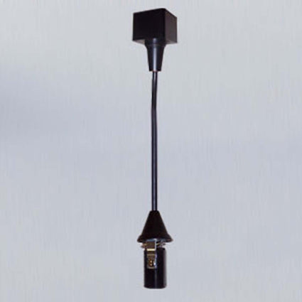 Nora Lighting NTH-160B Track Mounted Line Voltage Pendant Cord 8'-6" length 60W/Candelabra Base Max, Black Finish