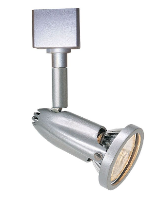 Nora Lighting NTH-620S/J Stockholm J-Style Track Head Line Voltage MR16 GU10, Silver Finish