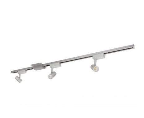 Nora Lighting NTLE-850930S 4-foot Track Pack with (3) Aiden Lumens 800lm LED 90+ CRI Color Temperature 3000K Track Heads, Silver Finish