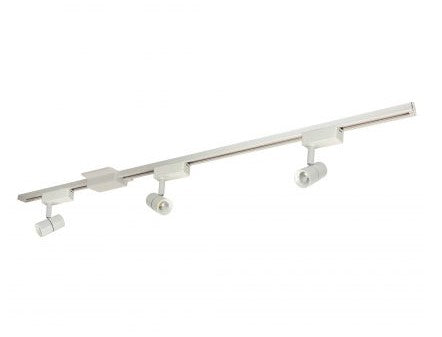 Nora Lighting NTLE-850940W 4-foot Track Pack with (3) Aiden Lumens 800lm LED 90+ CRI Color Temperature 4000K Track Heads, White Finish