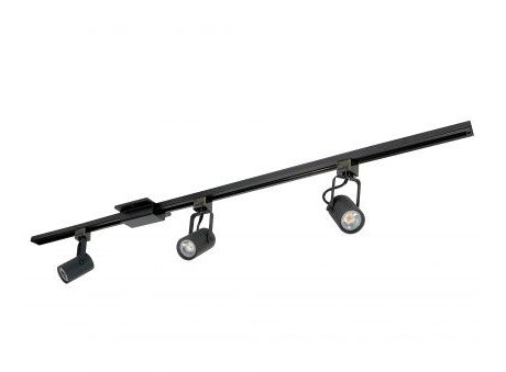 Nora Lighting NTLE-860L92710B 4-foot Track Pack with (3) MAY Lumens 800lm LED 90+ CRI Color Temperature 2700K Track Heads, Black Finish