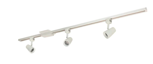 Nora Lighting NTLE-870927W 4-ft Track Pack w/3 MAC Track Heads, Color Temperature 2700K, White Finish