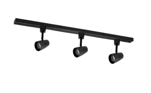 Nora Lighting NTLE-870930B  4-ft Track Pack W/3 MAC Track Heads, Color Temperature 3000K, White Finish