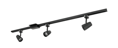 Nora Lighting NTLE-870935B 4-ft Track Pack W/3 MAC Track Heads, Color Temperature 3500K, Black Finish