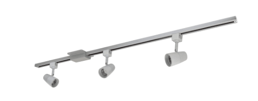 Nora Lighting NTLE-870935S 4-ft Track Pack W/3 MAC Track Heads, Color Temperature 3500K, Silver Finish