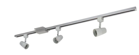 Nora Lighting NTLE-870940S 4-ft Track Pack W/3 MAC Track Heads, Color Temperature 4000K, Silver Finish