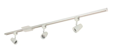Nora Lighting NTLE-870940W 4-ft Track Pack W/3 MAC Track Heads, Color Temperature 4000K, White Finish