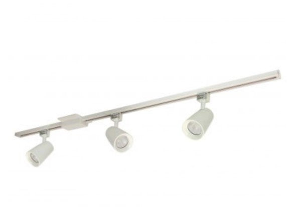 Nora Lighting NTLE-875927W 4-foot Track Pack with (3) MAC XL 90+ CRI Color Temperature 2700K, Lumens 1250lm, Watt 18W Track Heads, White Finish