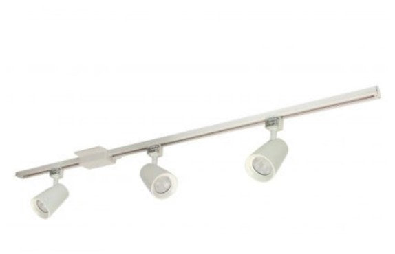 Nora Lighting NTLE-875930W 4-foot Track Pack with (3) MAC XL 90+ CRI Color Temperature 3000K, Lumens 1250lm, Watt 18W Track Heads, White Finish