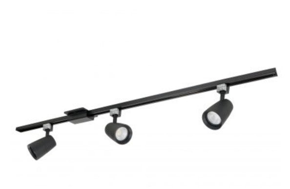 Nora Lighting NTLE-875935B 4-foot Track Pack with (3) MAC XL 90+ CRI Color Temperature 3500K, Lumens 1250lm, Watt 18W Track Heads, Black Finish