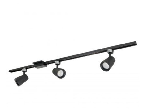 Nora Lighting NTLE-875940B 4-foot Track Pack with (3) MAC XL 90+ CRI Color Temperature 4000K, Lumens 1250lm, Watt 18W Track Heads, Black Finish
