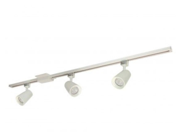 Nora Lighting NTLE-875940W 4-foot Track Pack with (3) MAC XL 90+ CRI Color Temperature 4000K, Lumens 1250lm, Watt 18W Track Heads, White Finish