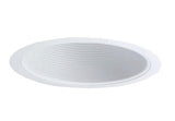 Nora Lighting NTM-31 6 Inch BR/PAR30 Stepped Baffle with Plastic Ring, White Finish