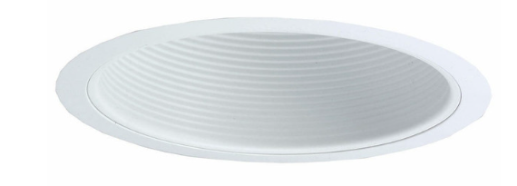 Nora Lighting NTM-41 6" Stepped Baffle w/ Plastic Ring, White Finish
